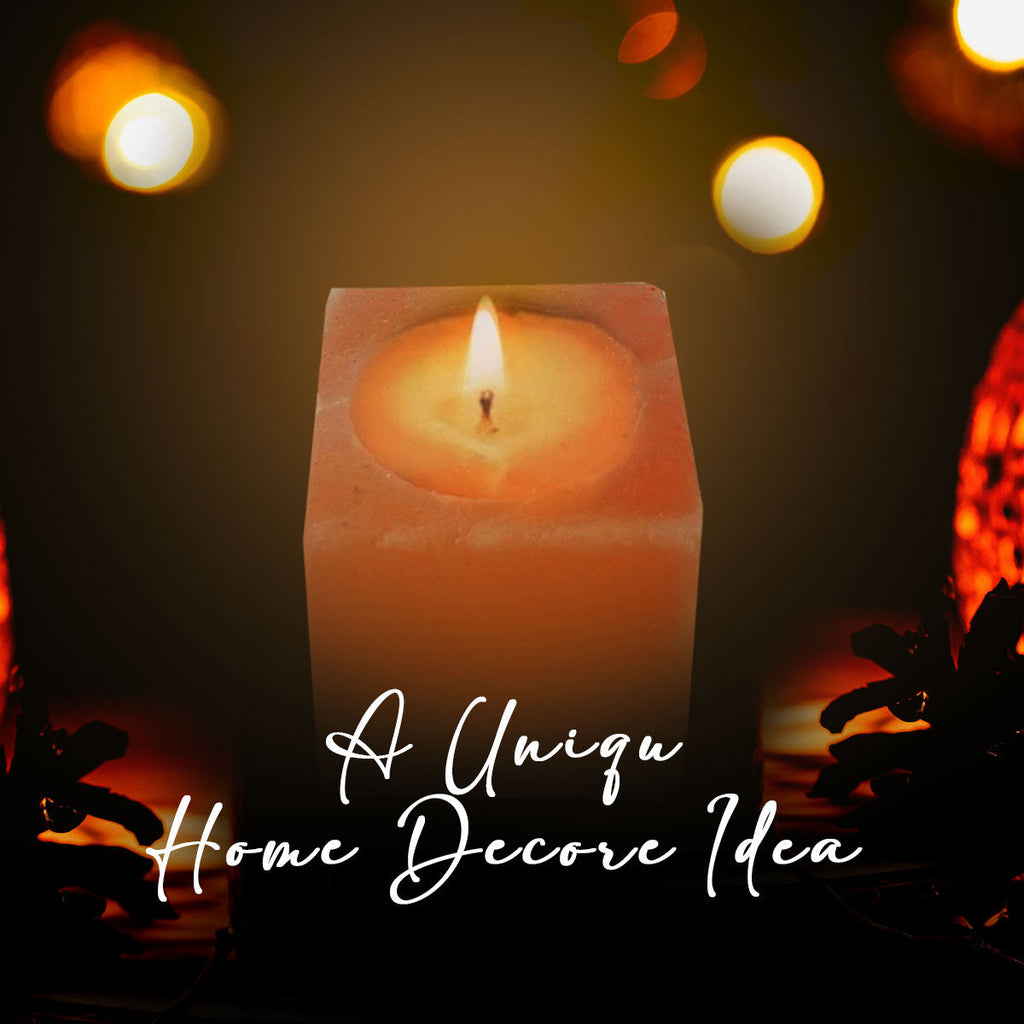 Himalayan Pink Salt Tea Light Holder by Pride of India – Salt Candle Holder – Room Décor Item – Great for Creating an Ambiance – Ideal for Home & Spa Uses – Natural Shape